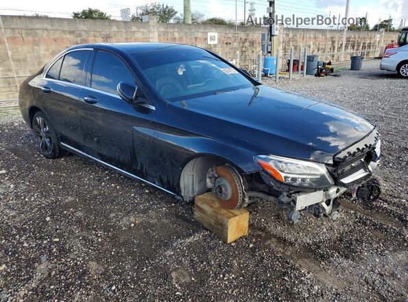 55SWF8DB4KU303417 2019 MERCEDES-BENZ C Черный Передняя правая четверть