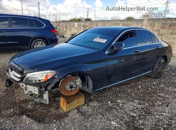 55SWF8DB4KU303417 2019 MERCEDES-BENZ C Черный Передняя левая четверть