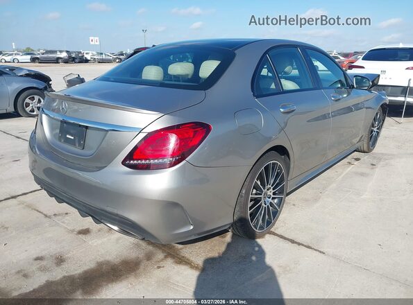 55SWF8DB5KU312319 2019 MERCEDES-BENZ C-CLASS Gray Задня права чверть
