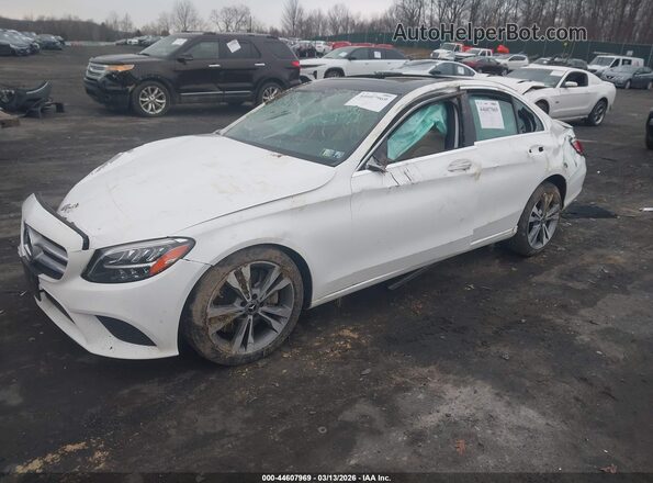 55SWF8EB0KU300349 2019 MERCEDES-BENZ C-CLASS White Vista tres cuartos delantera izquierda