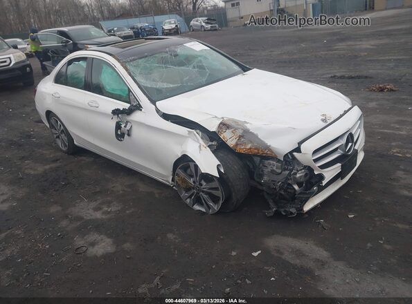 55SWF8EB0KU300349 2019 MERCEDES-BENZ C-CLASS White Delantero derecho