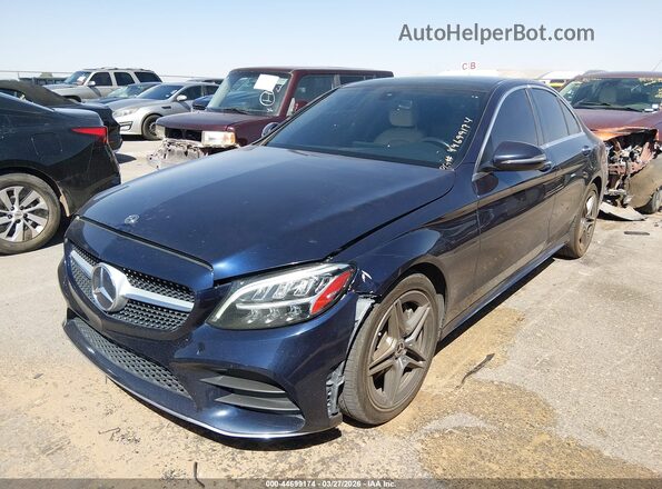 55SWF8EB5KU282916 2019 MERCEDES-BENZ C-CLASS Dark Blue Առջևի ձախ երեք քառորդ տեսարան