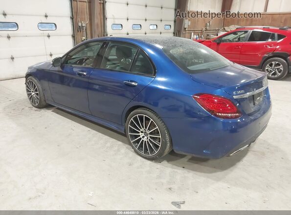 55SWF8EB7KU301904 2019 MERCEDES-BENZ C-CLASS Blue Tył lewy