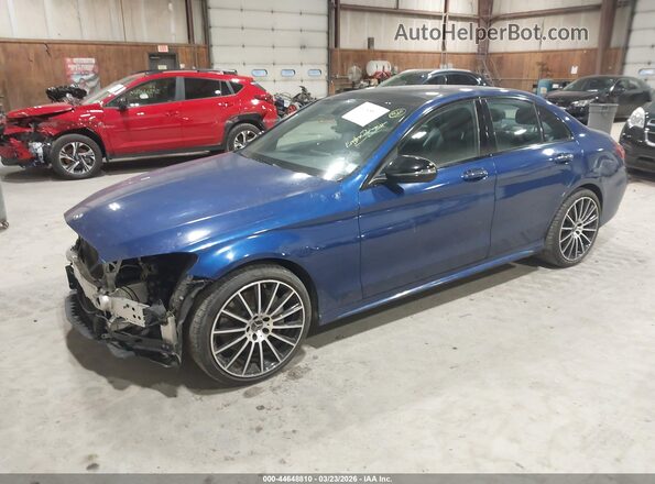 55SWF8EB7KU301904 2019 MERCEDES-BENZ C-CLASS Blue Przód lewy