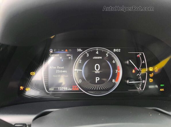 58ADZ1B18RU170765 2024 LEXUS ES Черный Вид панели приборов