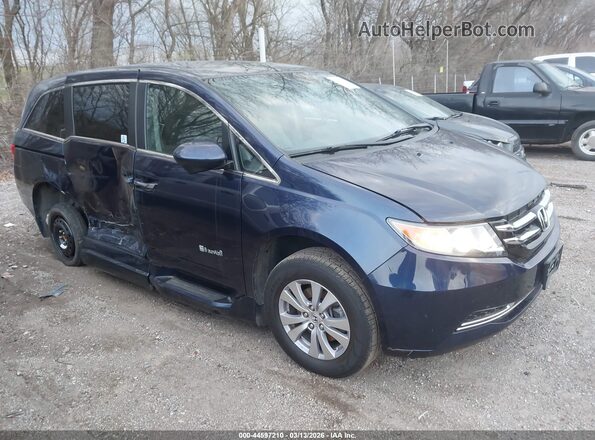 5FNRL5H62HB020798 2017 HONDA ODYSSEY Blue Передня права чверть