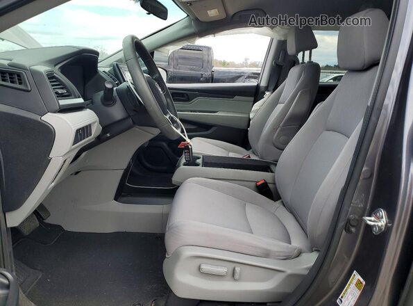 5FNRL6H20JB034787 2018 HONDA ODYSSEY Gray წინა სალონის ხედი