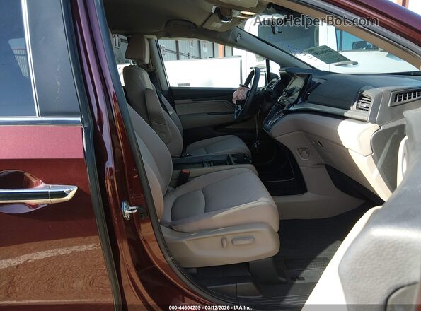 5FNRL6H51KB090894 2019 HONDA ODYSSEY Maroon წინა სალონის ხედი