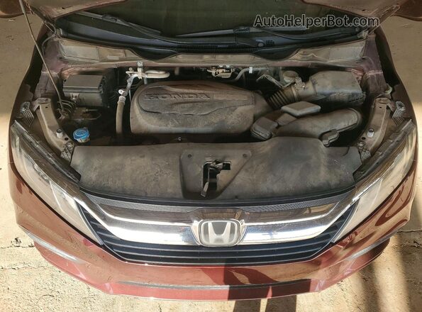 5FNRL6H54KB041009 2019 HONDA ODYSSEY Красный Вид подкапотного пространства