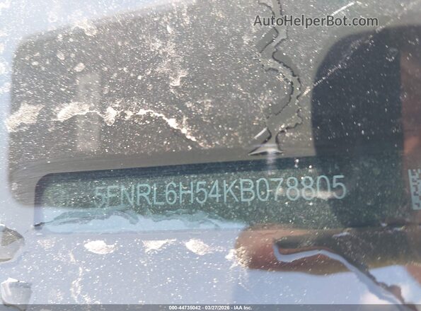 5FNRL6H54KB078805 2019 HONDA ODYSSEY Gray 