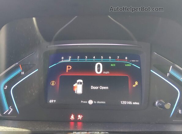 5FNRL6H54KB104707 2019 HONDA ODYSSEY Синий Вид задних сидений
