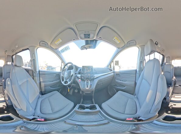 5FNRL6H5XKB058137 2019 HONDA ODYSSEY Black Vista interior de 360 grados