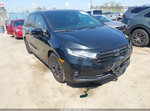5FNRL6H71RB059737 2024 HONDA ODYSSEY Черный Передняя правая четверть