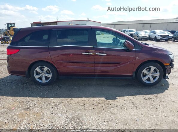5FNRL6H75KB011650 2019 HONDA ODYSSEY Maroon Vista interior de 360 grados