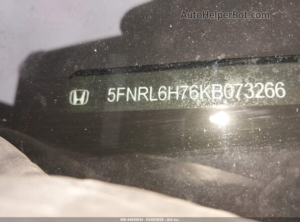 5FNRL6H76KB073266 2019 HONDA ODYSSEY Черный Вид подкапотного пространства