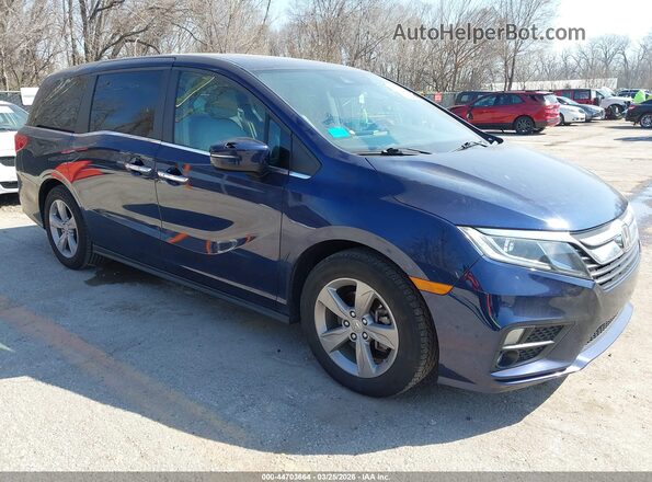 5FNRL6H78JB021006 2018 HONDA ODYSSEY Blue Delantero derecho