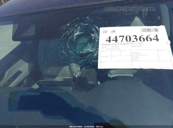 5FNRL6H78JB021006 2018 HONDA ODYSSEY Blue Vista frontal