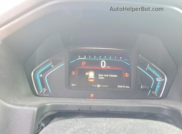 5FNRL6H78NB041844 2022 HONDA ODYSSEY Черный Вид щитка приборов