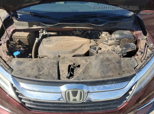5FNRL6H89KB052596 2019 HONDA ODYSSEY Maroon Widok komory silnika