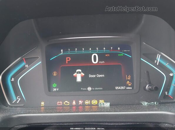 5FNRL6H8XKB126365 2019 HONDA ODYSSEY Gray Widok tylnych siedzeń