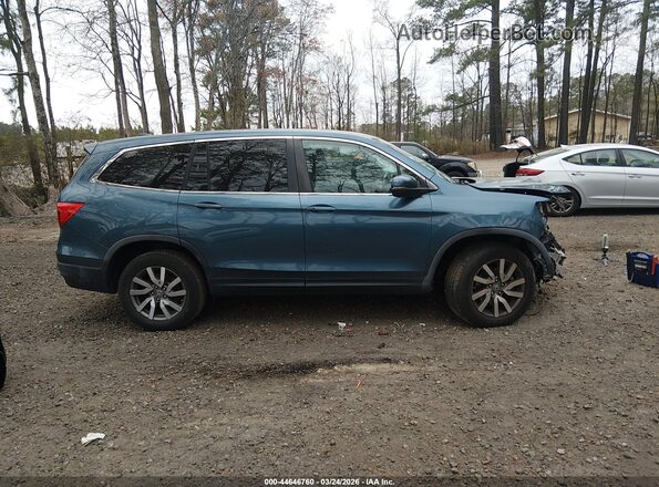 5FNYF5H33KB031180 2019 HONDA PILOT Синий Вид задней части салона
