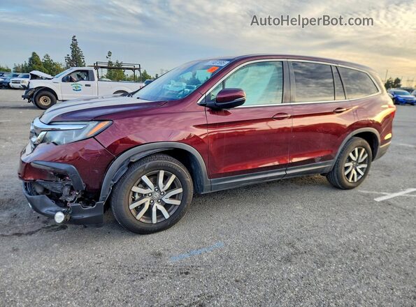 5FNYF5H35KB045646 2019 HONDA PILOT Бордовый Передняя левая четверть
