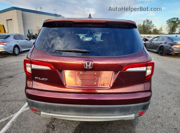 5FNYF5H35KB045646 2019 HONDA PILOT Бордовый Вид сзади