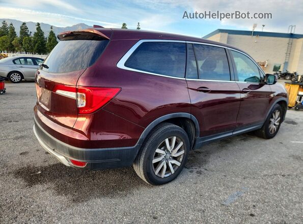 5FNYF5H35KB045646 2019 HONDA PILOT Бордовый Задняя правая четверть