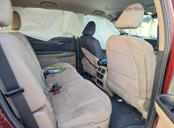 5FNYF5H35KB045646 2019 HONDA PILOT Бордовый Вид задних сидений