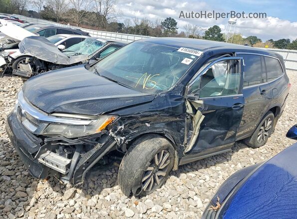 5FNYF5H44KB017040 2019 HONDA PILOT Черный Передняя левая четверть