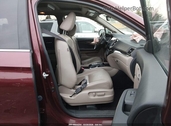 5FNYF6H03MB062184 2021 HONDA PILOT Красный Вид салона спереди
