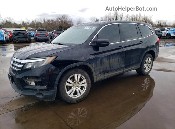 5FNYF6H14JB001883 2018 HONDA PILOT Черный Передняя левая четверть