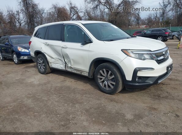 5FNYF6H43KB031338 2019 HONDA PILOT Белый Передняя правая четверть