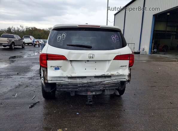 5FNYF6H51JB031622 2018 HONDA PILOT Белый Вид сзади