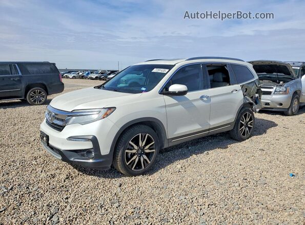 5FNYF6H68KB002323 2019 HONDA PILOT Белый Передняя левая четверть