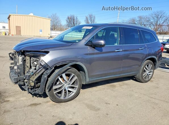 5FNYF6H97JB048959 2018 HONDA PILOT Gray Przód lewy