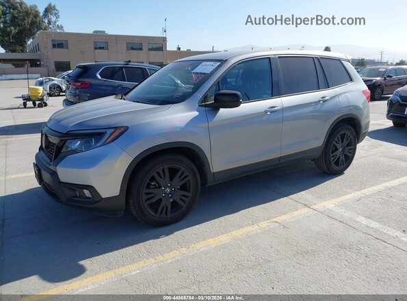 5FNYF7H27KB008049 2019 HONDA PASSPORT Серебряный Передняя левая четверть