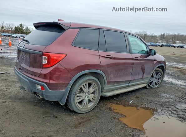 5FNYF7H58KB006224 2019 HONDA PASSPORT Темно-бордовый Задняя правая четверть