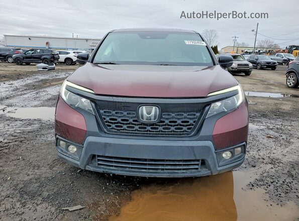 5FNYF7H58KB006224 2019 HONDA PASSPORT Темно-бордовый Вид спереди