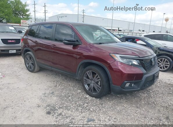 5FNYF7H58MB010356 2021 HONDA PASSPORT Red Przód prawy