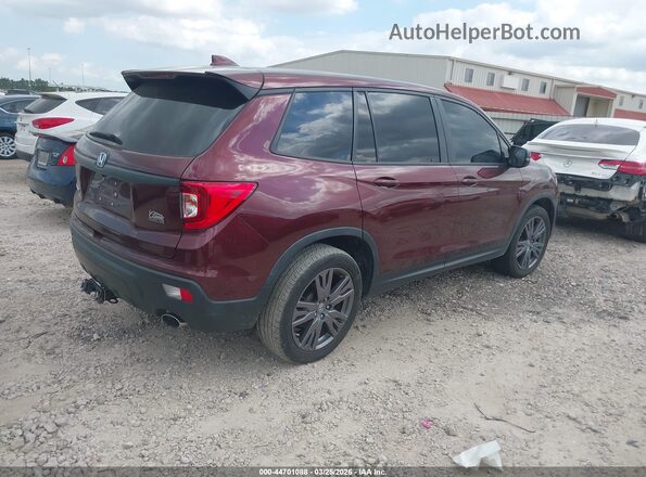 5FNYF7H58MB010356 2021 HONDA PASSPORT Red Tył prawy