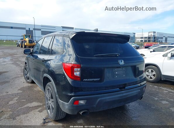 5FNYF7H5XKB003874 2019 HONDA PASSPORT Черный Задняя левая четверть