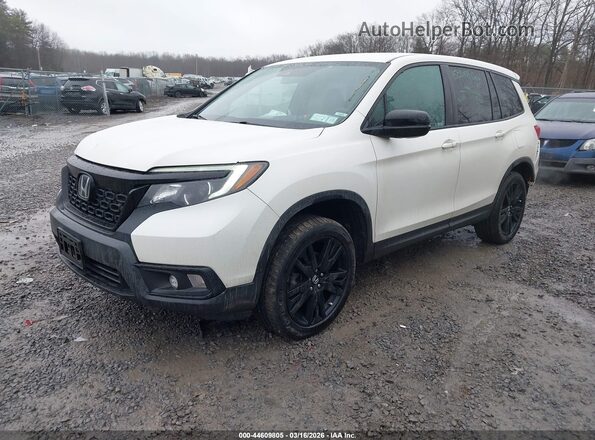 5FNYF8H25KB013756 2019 HONDA PASSPORT Белый Передняя левая четверть