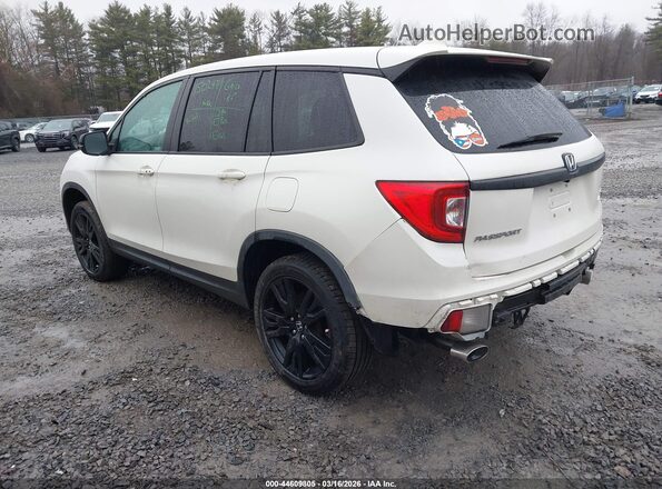 5FNYF8H25KB013756 2019 HONDA PASSPORT Белый Задняя левая четверть