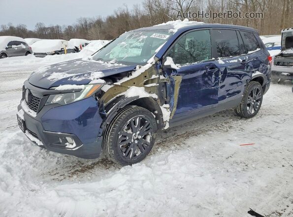 5FNYF8H27KB021745 2019 HONDA PASSPORT Blue Vista tres cuartos delantera izquierda