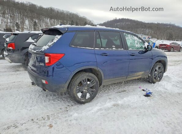 5FNYF8H27KB021745 2019 HONDA PASSPORT Blue Trasero derecho