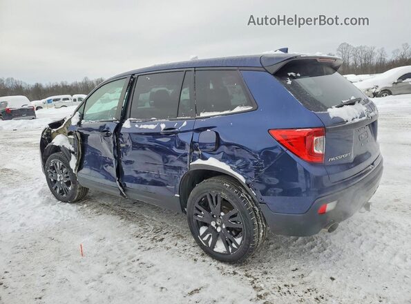 5FNYF8H27KB021745 2019 HONDA PASSPORT Blue Trasero izquierdo