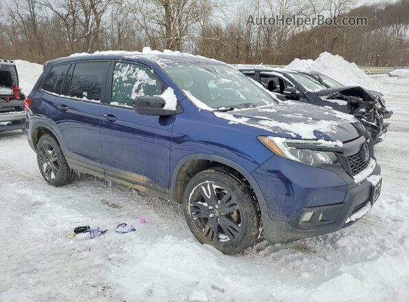 5FNYF8H27KB021745 2019 HONDA PASSPORT Blue Delantero derecho