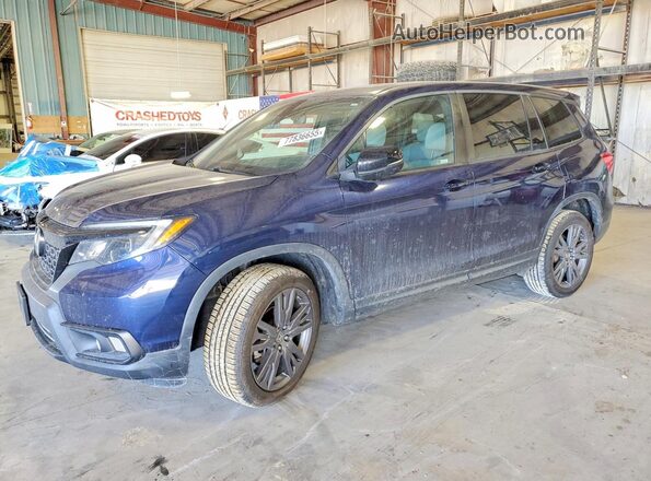 5FNYF8H57KB008729 2019 HONDA PASSPORT Синий Передняя левая четверть
