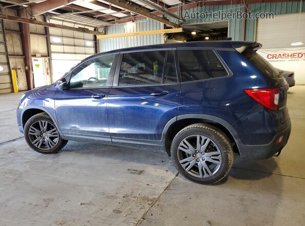 5FNYF8H57KB008729 2019 HONDA PASSPORT Синий Задняя левая четверть